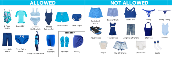 Swimming pool attire shop